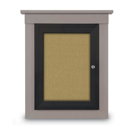 United Visual Products Sliding Glass Enclosed Letterboard, 60"x3 UV9006ACS-SATIN-BLACK